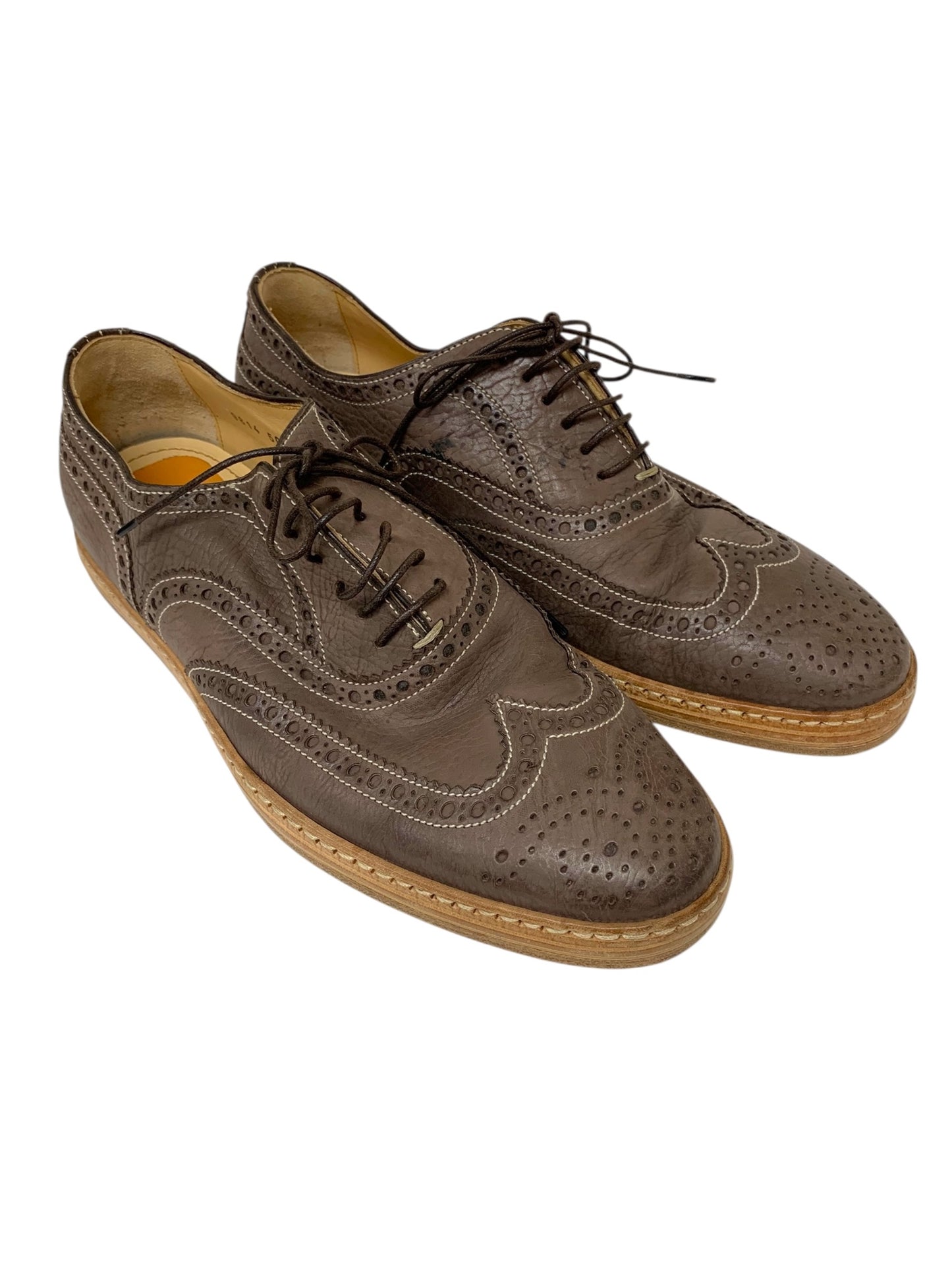 サントーニ 9814 シューズ 6 ブラウン 革 ウイングチップ ITEFI4VXIQ1W