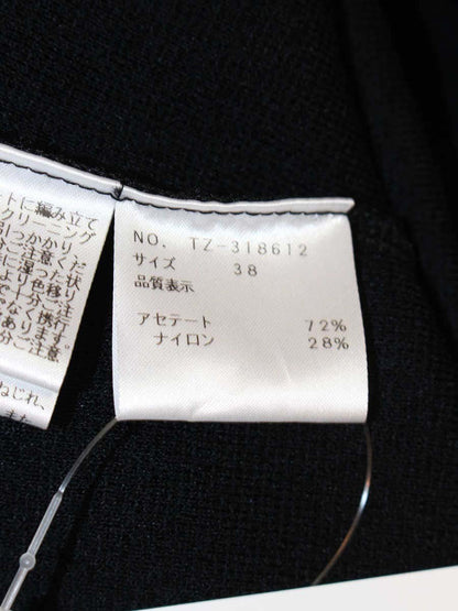 エムズグレイシー 318612 ニット 38 ブラック ハイネック フラワーモチーフ ITHAQCVG0W7Q