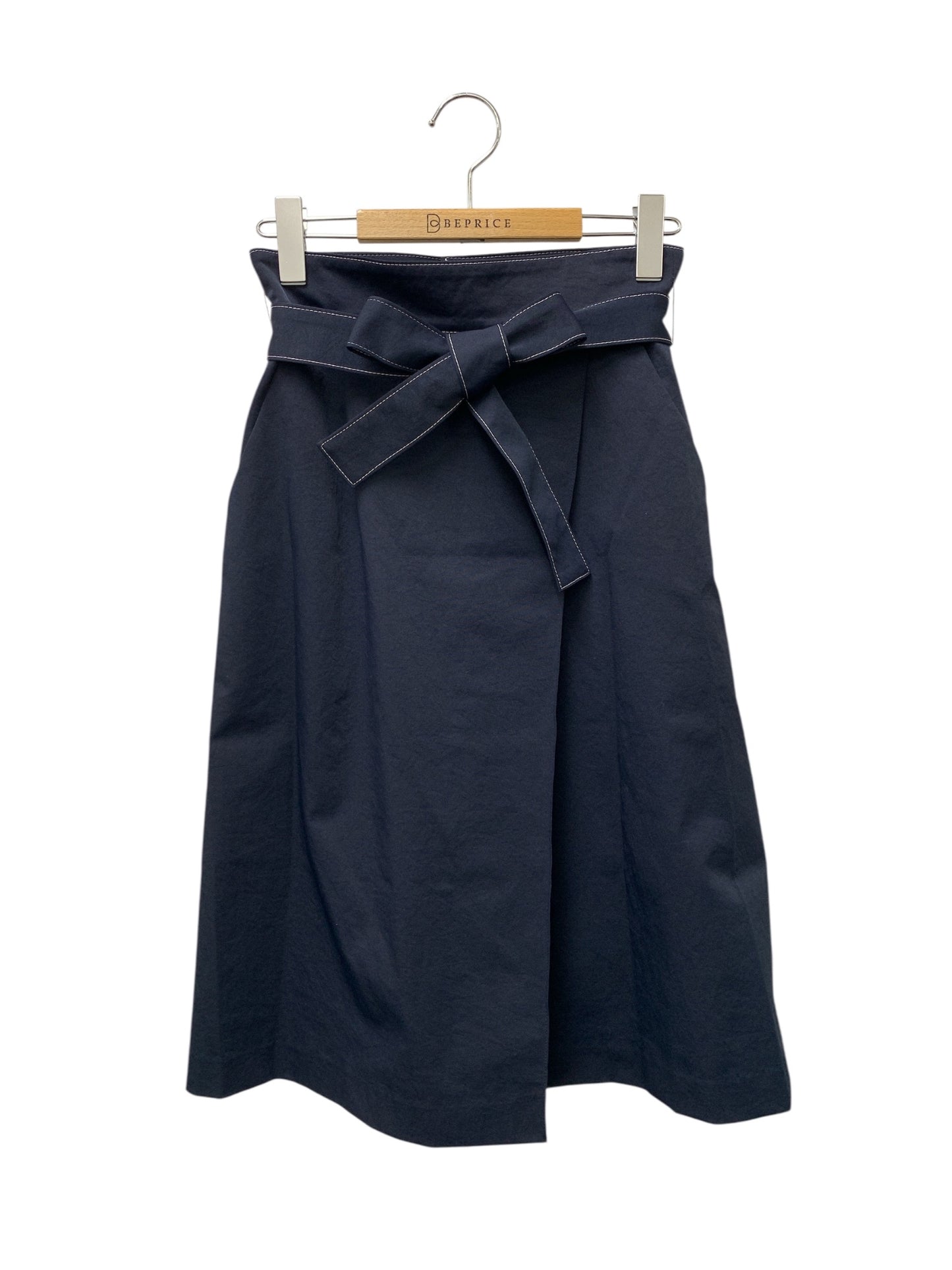 エムズグレイシー Ribboned  Semi Tight Skirt 917307 スカート 36 ネイビー ITEO4PFYJ97O