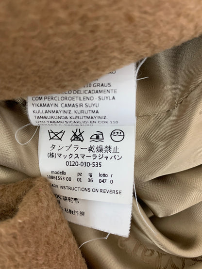 マックスマーラ GESSO 10861553 コート 36 キャメル 白タグ ITAFMB2AL2EW