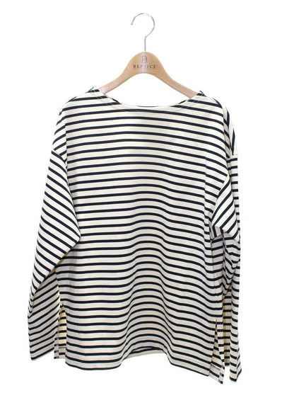 ニコルソンアンドニコルソン OCEAN-STRIPED COTTON JERSEY Ocean ST カットソー 36 アイボリー 24SS ボーダー ITYW5QMEDW1M