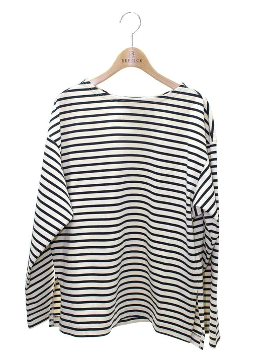 ニコルソンアンドニコルソン OCEAN-STRIPED COTTON JERSEY Ocean ST カットソー 36 アイボリー 24SS ボーダー ITYW5QMEDW1M