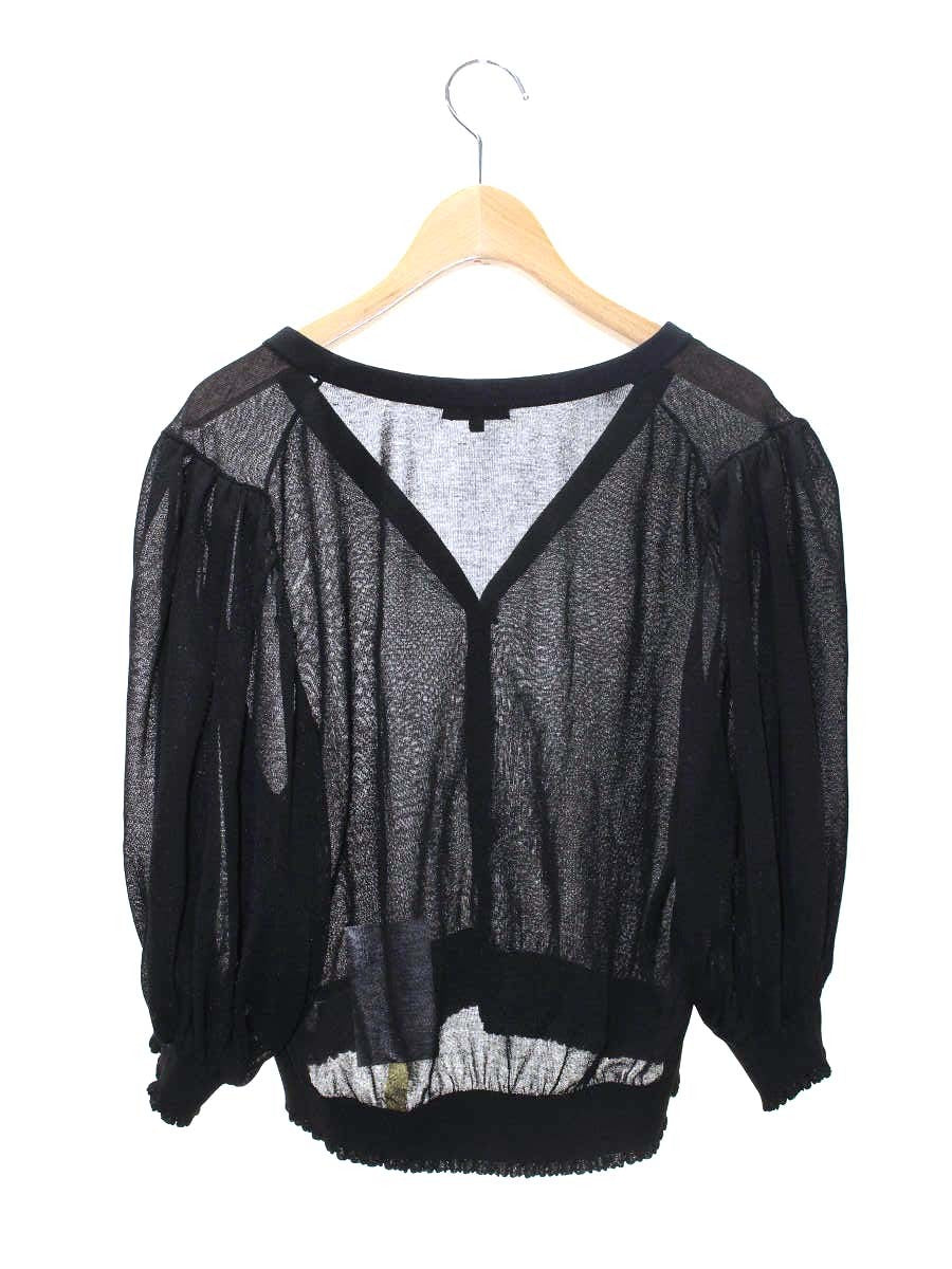 トゥービーシック W5F07-156-09 カーディガン 42 ブラック パフスリーブ IT7DP0262F9K 【SALE】