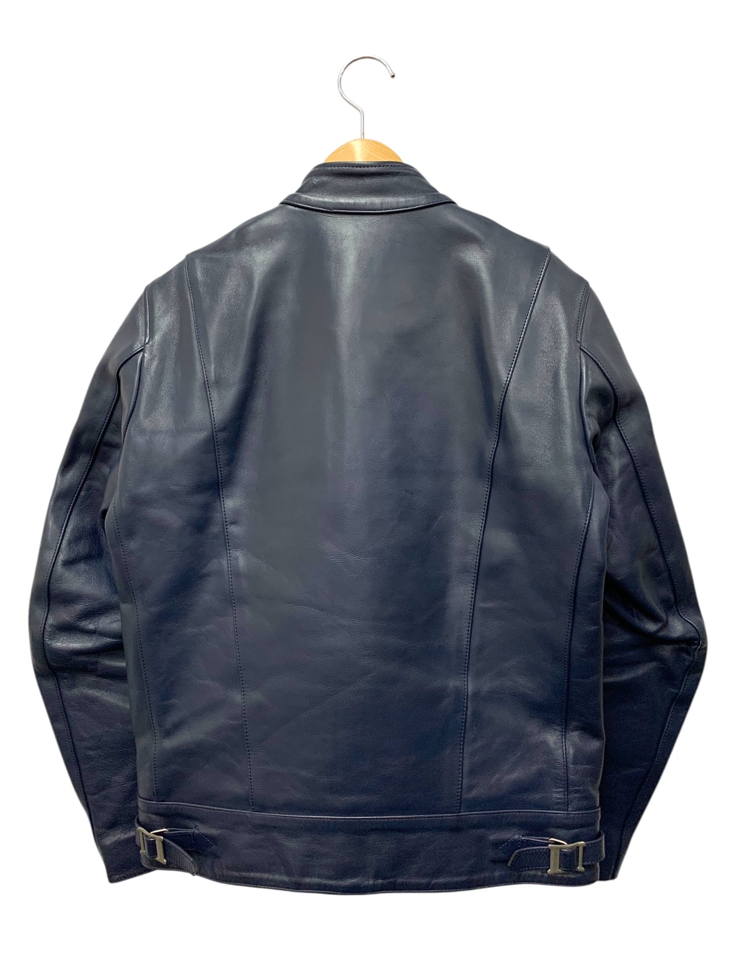 サンセットベイ CLYDE - NAVY ライダースジャケット 2 ネイビー シングル HORSE-HIDE IT6J9L87YTTQ
