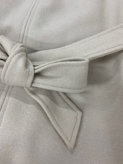 エムプルミエ A928-005 ワンピース 34 ベージュ Vネック ウール ベルト付き ITC84BRYQ0Z0