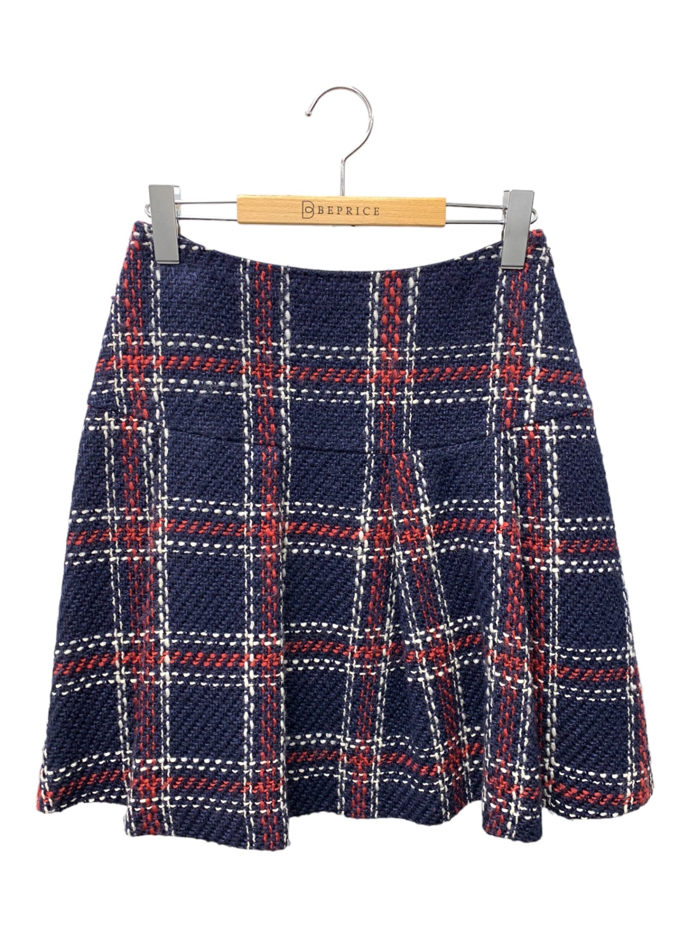 エムズグレイシー Trad Check Skirt 817551 スカート 38 ネイビー IT34G75XQXR8