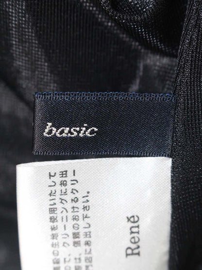 ルネ basic 5534100 スカート 38 ネイビー タックフレア ITKXT5IB0C9S