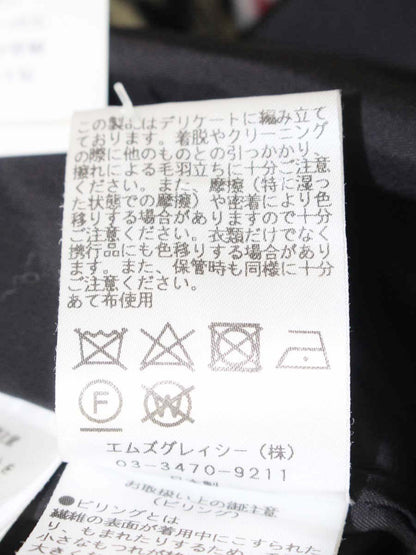 エムズグレイシー 721558 ワンピース 40 ブラック ニット 切替 千鳥格子柄 ITQQ3KJXTF07