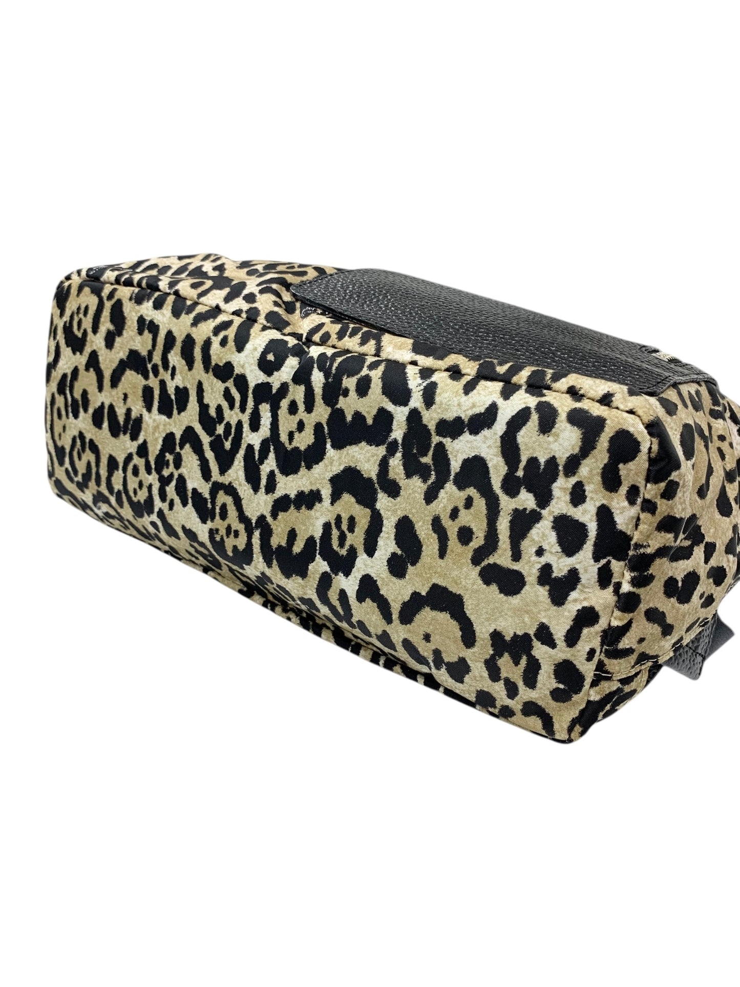 エーディーエムジェイ トートバッグ ベージュ ナイロン レザー レオパード柄 ITKRFZRD9BVE