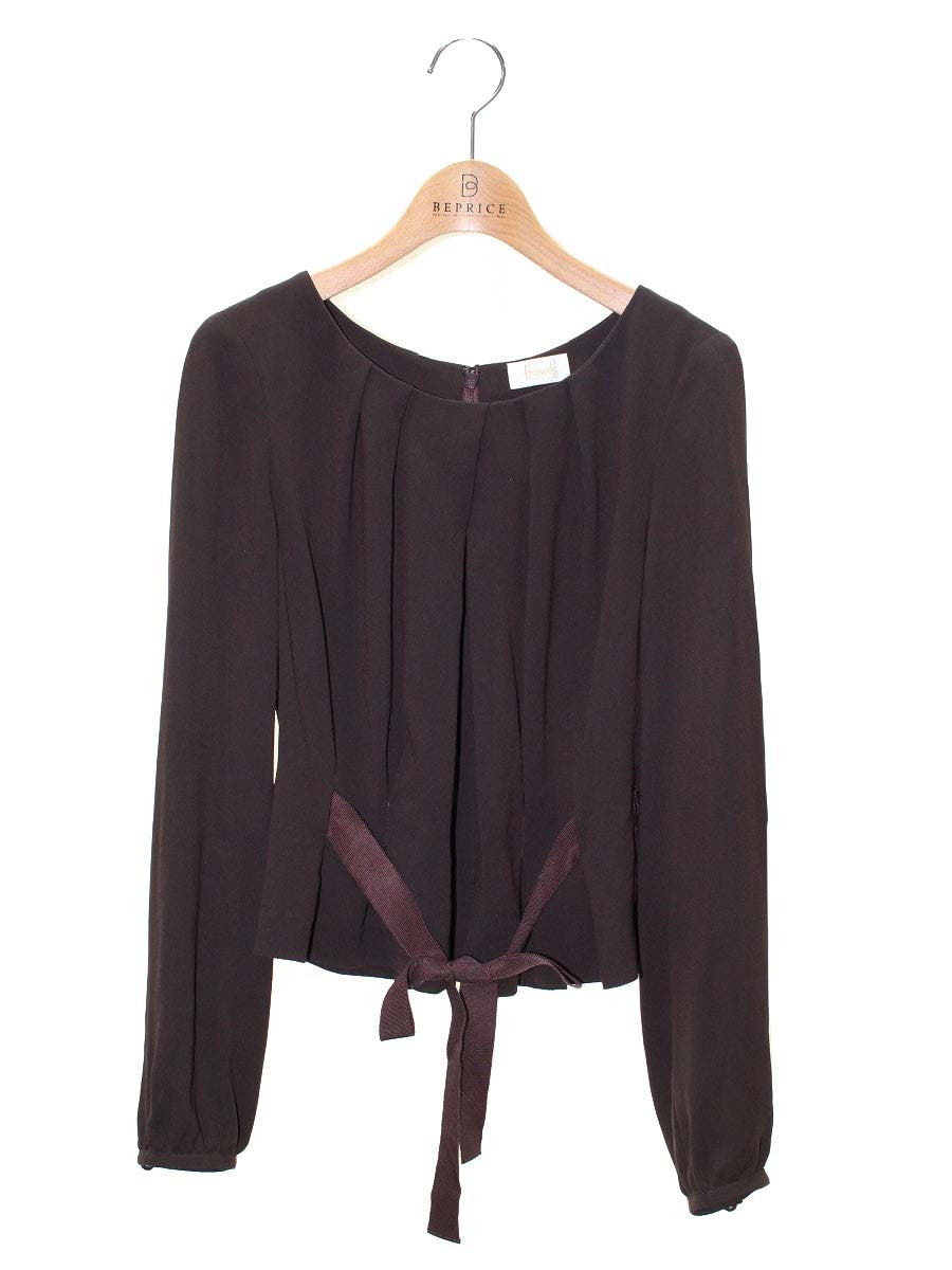 ハロッズ 13507061 ブラウス 2 ブラウン リボン IT611OM3MCU8 【SALE】