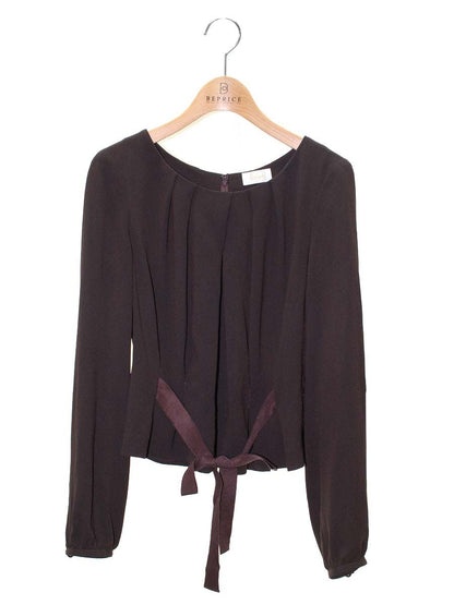 ハロッズ 13507061 ブラウス 2 ブラウン リボン IT611OM3MCU8 【SALE】