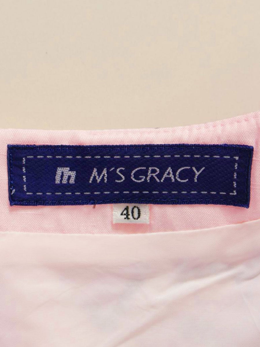 エムズグレイシー 521103 ワンピース 40 ピンク フラワー アイコンモチーフ IT6GFS1KISMU