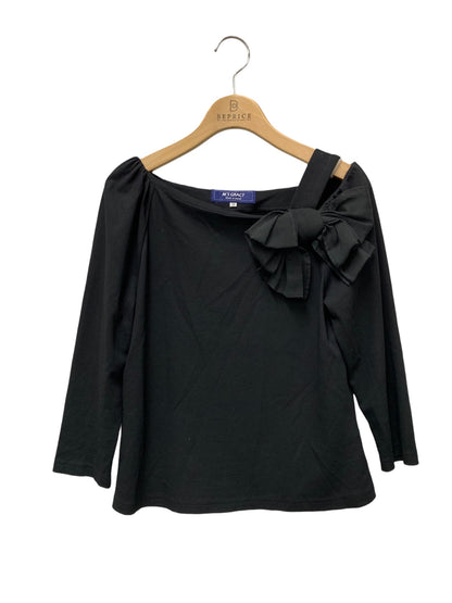 エムズグレイシー 015318 Tシャツ カットソー 38 ブラック リボンモチーフ ITWK0Z4PO8F2
