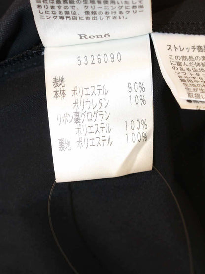 ルネ 5326090 ワンピース 36 ブラック リボン付き ITEX3MOZWH4G