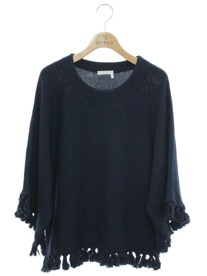 クロエ 17SMP76-17S850 カーディガン XS ネイビー タッセル ITS9UVGZI4FM