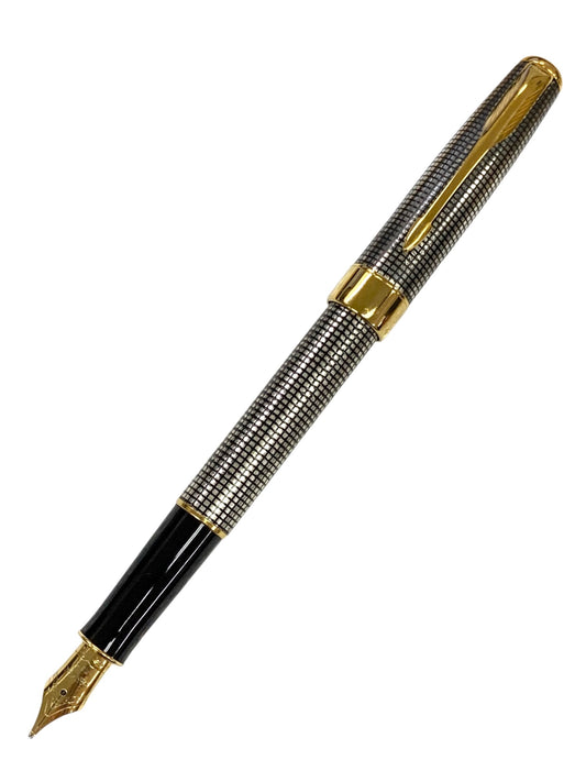 パーカー 万年筆 ソネット プルミエ スターリングシルバーシズレ シルバー B 18K ITYJB4KT1J2O