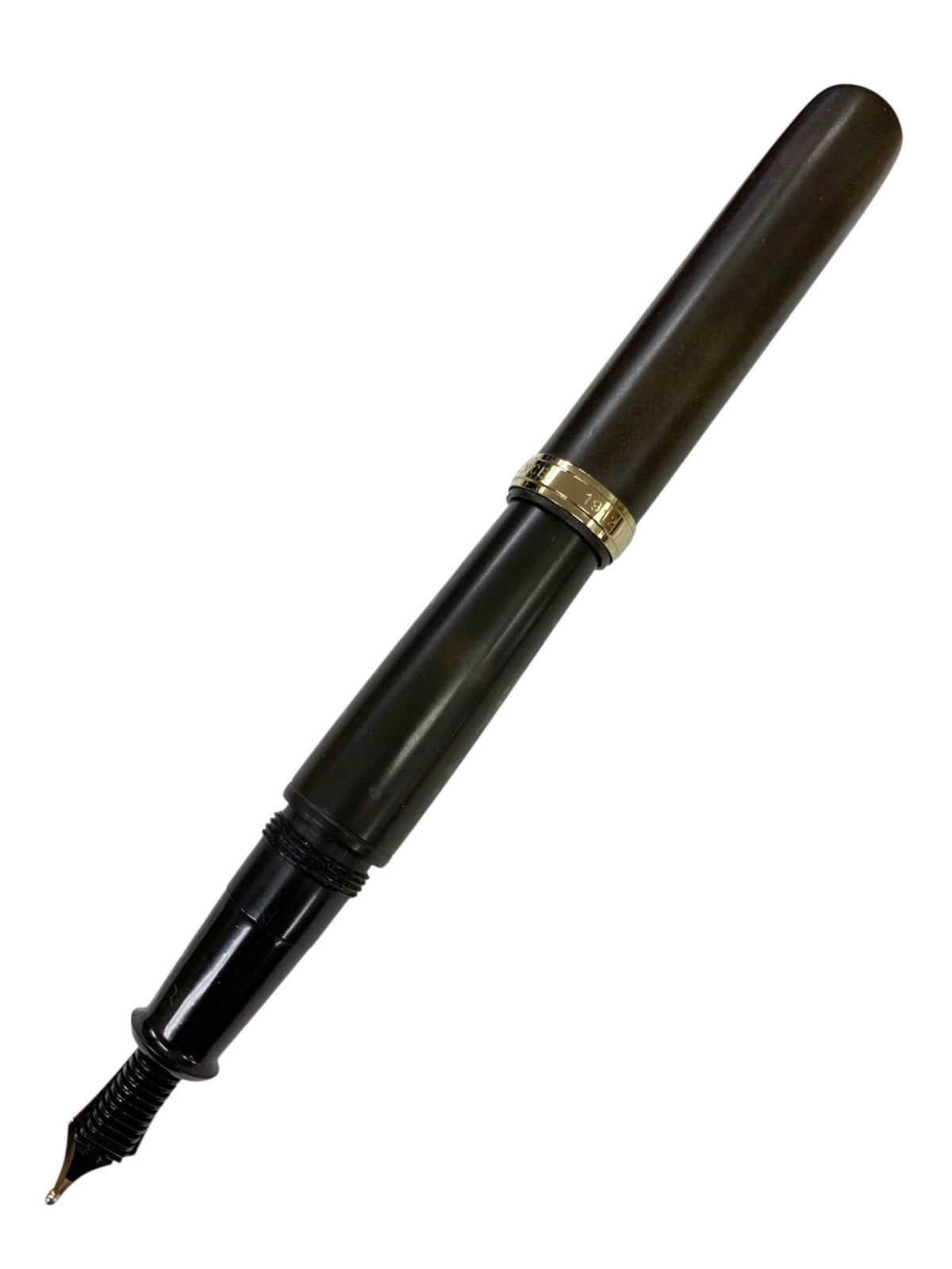 仙台 大橋堂 万年筆 エポナイト 手作り万年筆 スタンダードサイズ ブラウン 14K ITZM26HP8M9Q