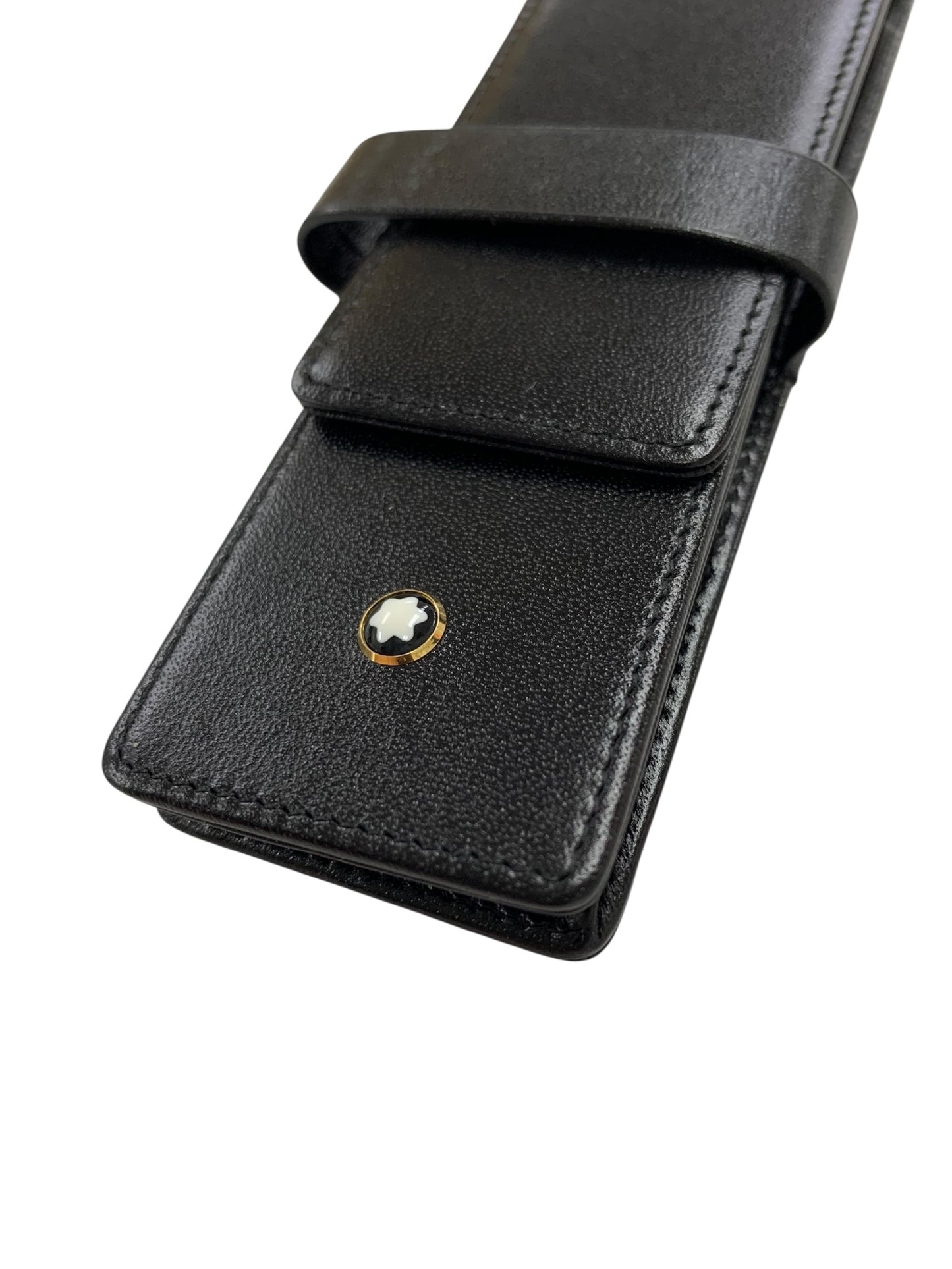 モンブラン マイスターシュテュック 14311 ペンケース ブラック 2本挿し ITQ7JE6HQWYO