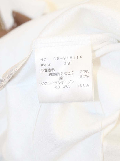 エムズグレイシー 915114 Tシャツ カットソー 38 ホワイト リボンモチーフ IT16IXC6U31Q
