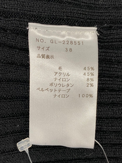 エムズグレイシー 228551 ニットセーター 38 ブラック リボン ITU4CD4PU9U8 【SALE】