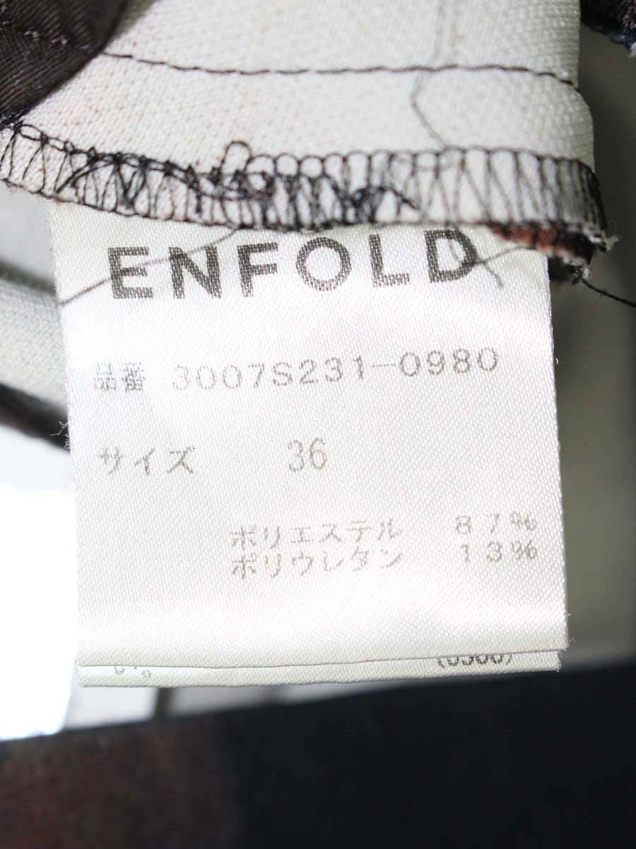 エンフォルド 3007S231 パンツ 36 ワインレッド 建物柄 ITEF9OS5Y8W0