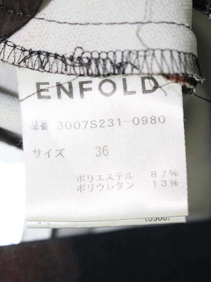 エンフォルド 3007S231 パンツ 36 ワインレッド 建物柄 ITEF9OS5Y8W0