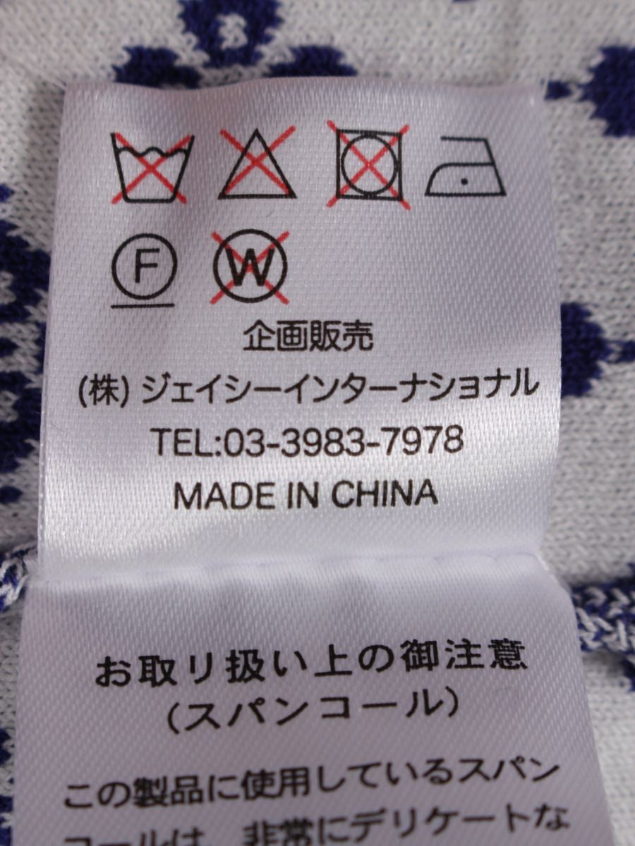 スーパービューティー ワンピース 42 ブルー フェイクパール ノーカラー リボン ITBTB1ATG8U4