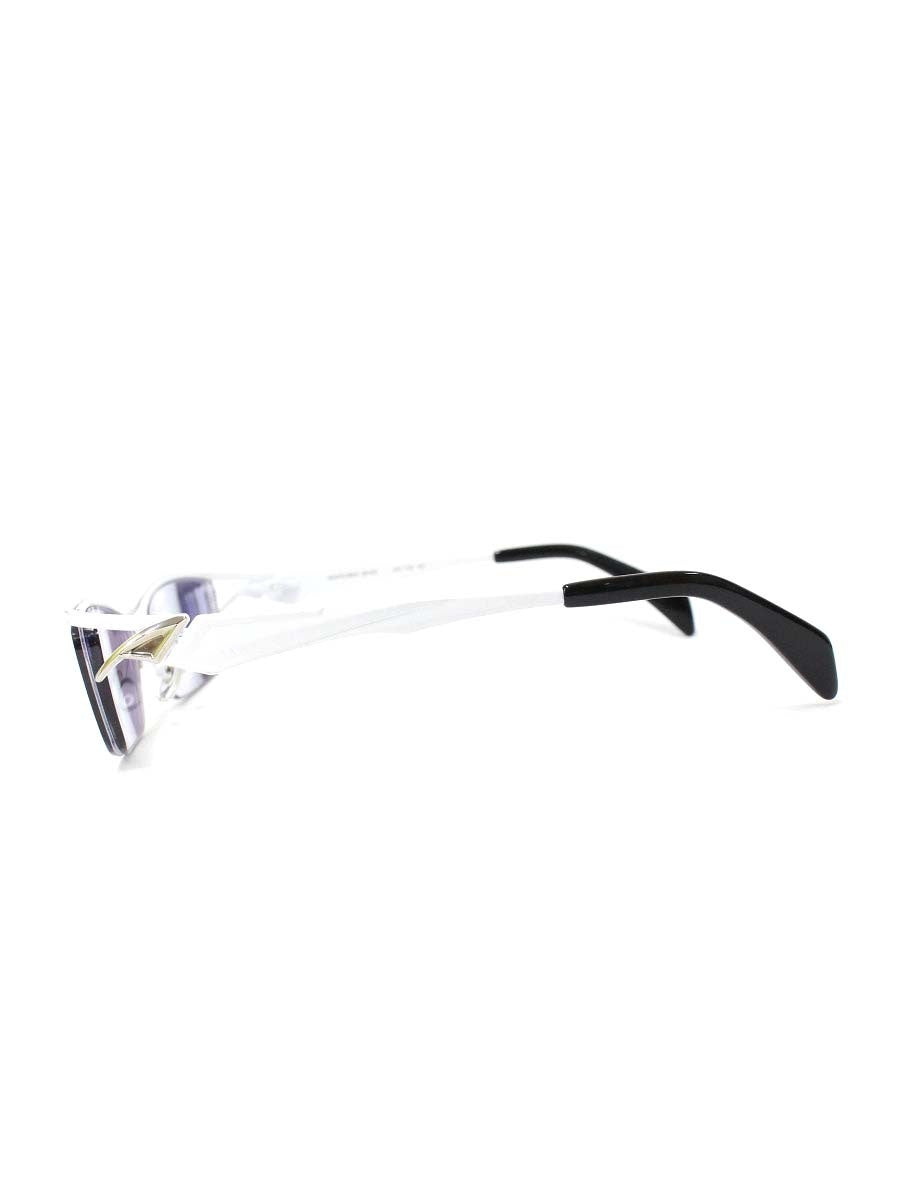 サムライ翔 SS-T26 メガネ ホワイト/ブラック ハーフリム スクエア ITZHAX3UFMOS