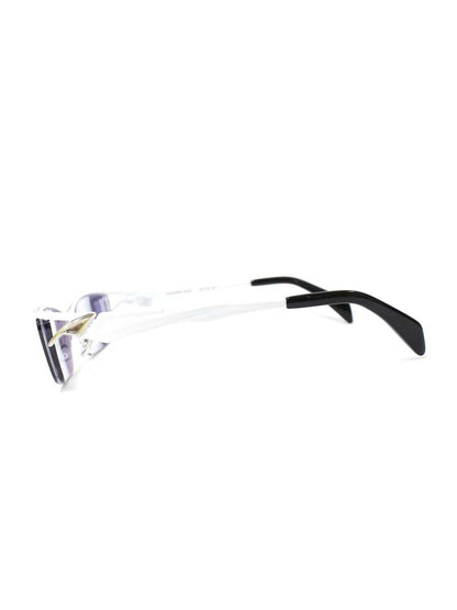 サムライ翔 SS-T26 メガネ ホワイト/ブラック ハーフリム スクエア ITZHAX3UFMOS