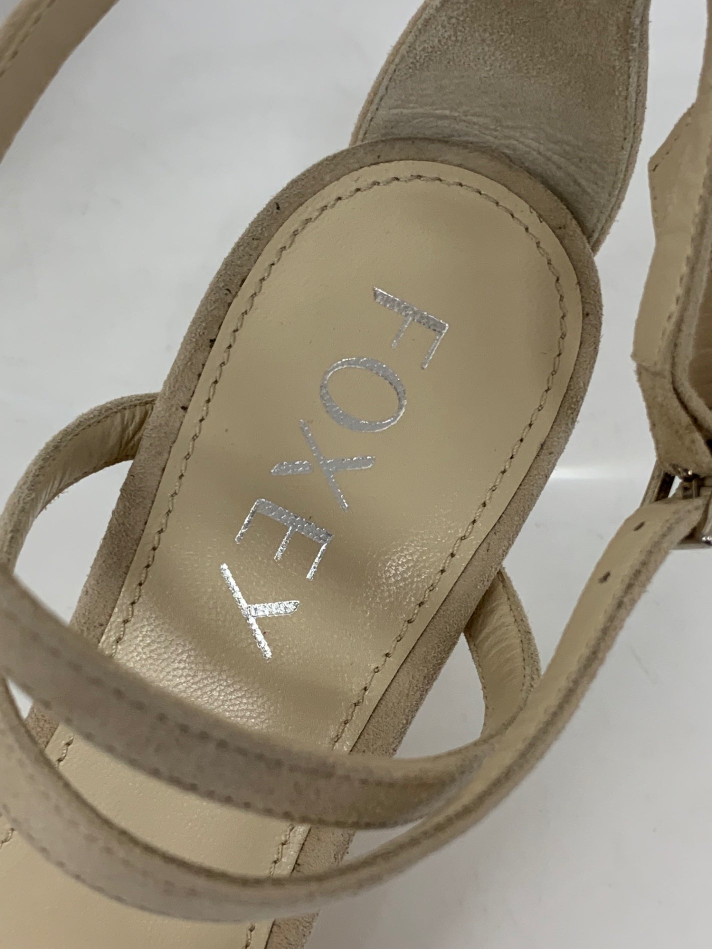 フォクシー サンダル 36 1/2 ベージュ スエード クリアヒール ITMJJZ85KPZQ 【SALE】