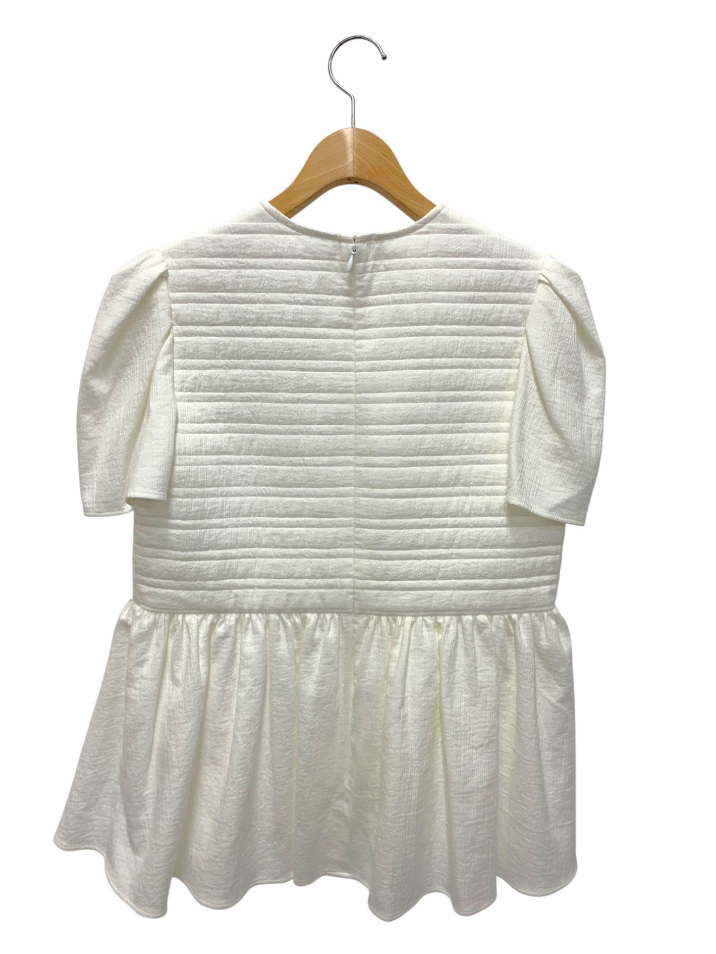 ボーダーズアットバルコニー BD2111P トップス 36 ホワイト ロゴワッペン ITZN3CNMRD5S