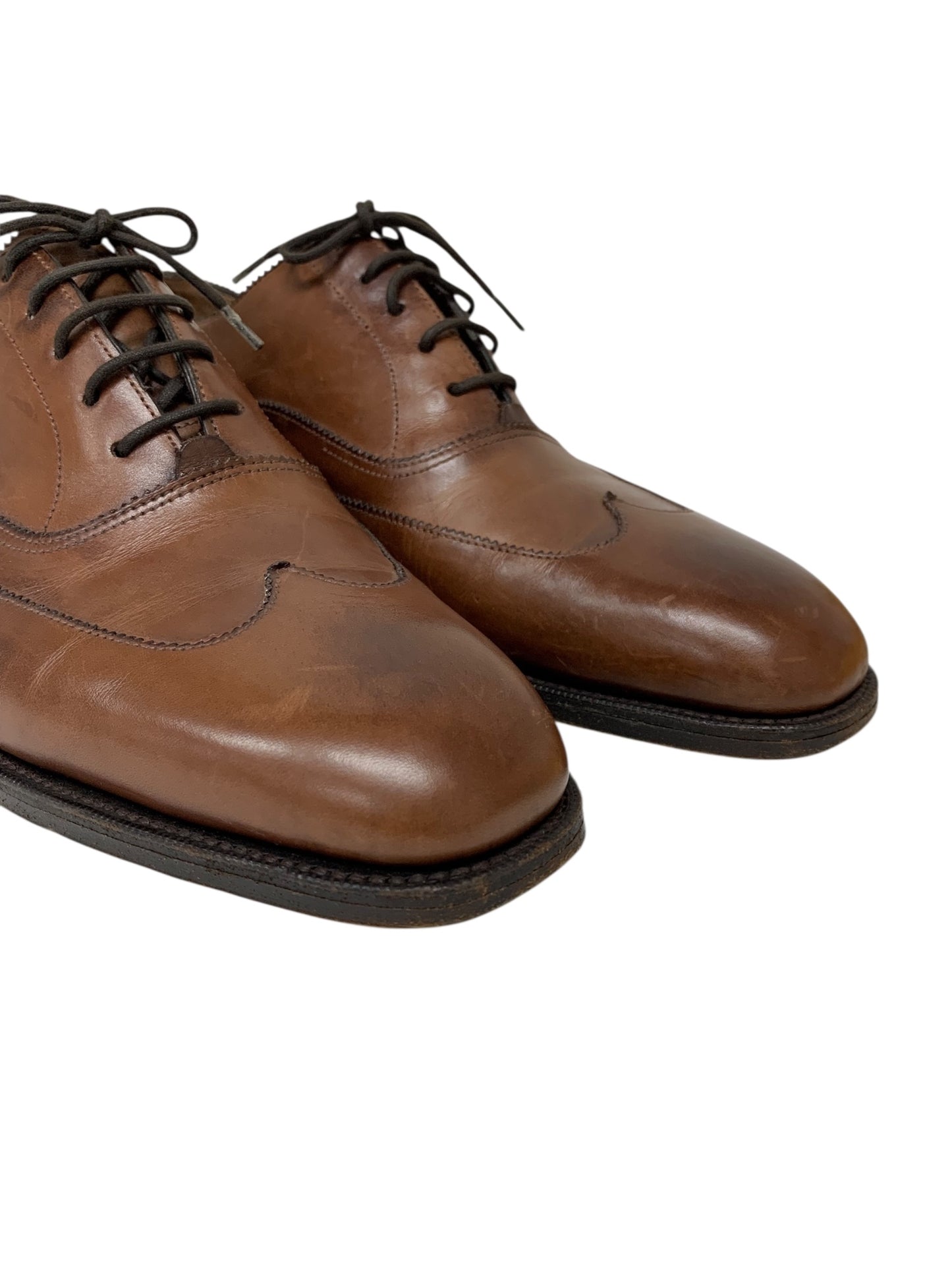 エドワードグリーン BEAULIEU ビューロー ビジネスシューズ 5 1/2 ブラウン 革 ウイングチップ IT1MHF981RUK