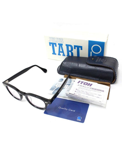 ジュリアスタートオプティカル PL-001A AR メガネ ブラック セルフレーム フルリム ウェリントン 44-22 ITT4Y641I52Q