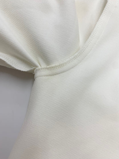 ヨーコチャン YCB-621-267 ブラウス 36 ホワイト ティアードスリーブ バックジップ パール ITZDCOB2FHKQ