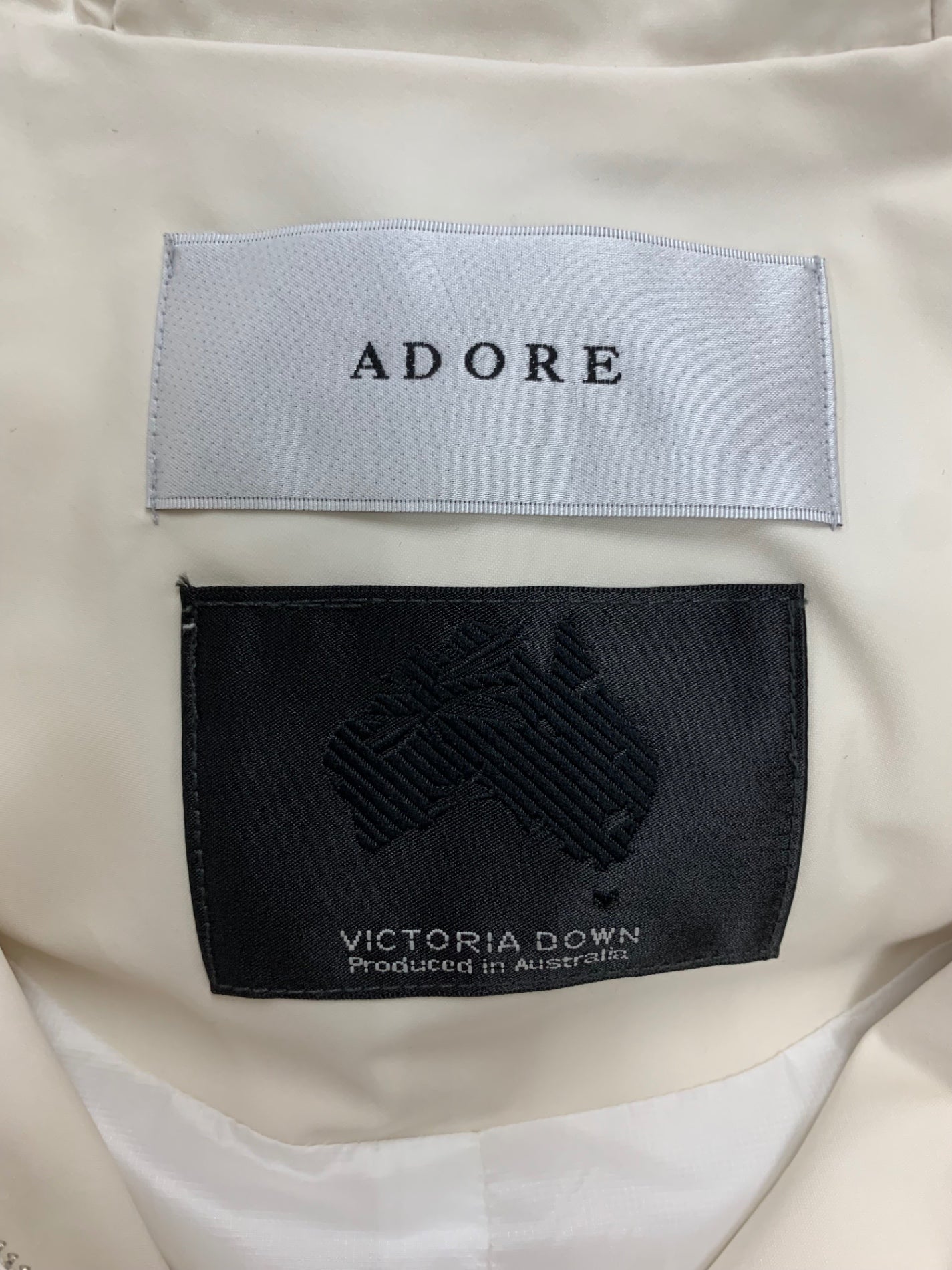 アドーア パディッド 531-4250901 ダウンベスト 38 ホワイト フーディ ジップアップ ITEBFS7MBLO2