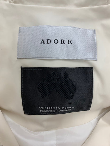 アドーア パディッド 531-4250901 ダウンベスト 38 ホワイト フーディ ジップアップ ITEBFS7MBLO2