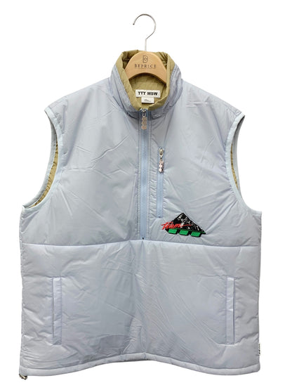 ティー Puff vest TTT-2024-JK11 パフベスト 中綿 ロゴ L ライトブルー ITFRQSSJJB7K