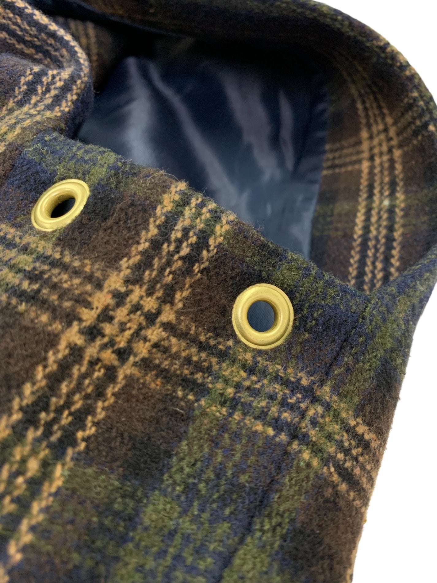 セブンテンバイミホカワヒト ウールチェックジャンバースカート 8A513 M ネイビー 24AW ITE3IOJ7F45C