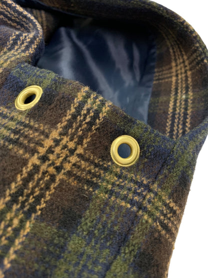 セブンテンバイミホカワヒト ウールチェックジャンバースカート 8A513 M ネイビー 24AW ITE3IOJ7F45C