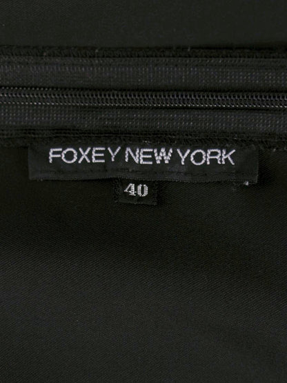 フォクシーニューヨーク 18595 ワンピース 40 ブラック ベロア スエード ITFNQUOU0OL8