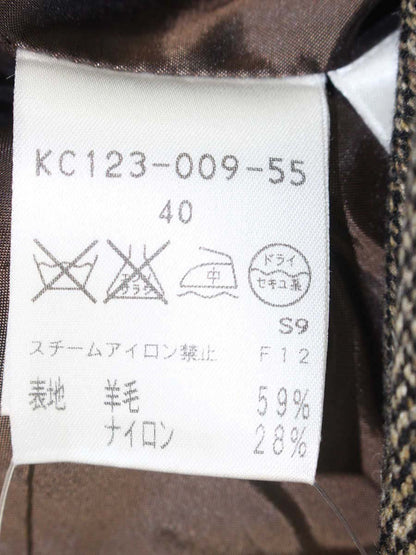 エポカ KC123-009-55 テーラードジャケット 40 ブラウン ツイード ITN8ZS7607AC 【SALE】
