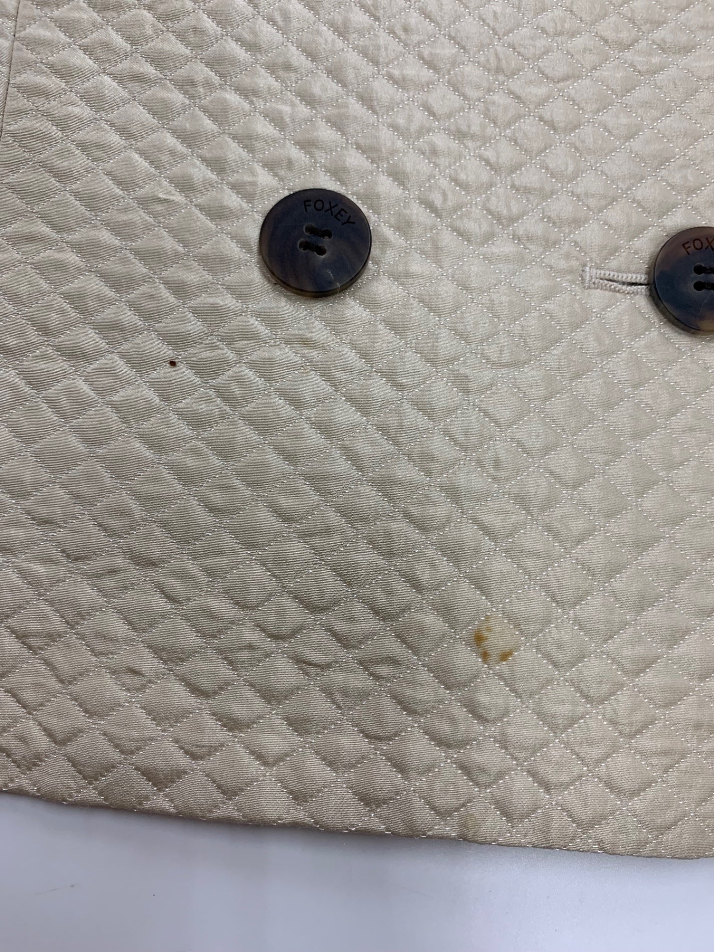 フォクシーブティック 18310 セットアップ 42 ベージュ ベスト スカート セーブルファー付 ITHHPM6IXYHO