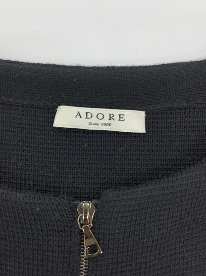 アドーア 531-275967 ニットジャケット 38 ブラック ジップアップ ラビットファー ITJE5SWM946G 【SALE】