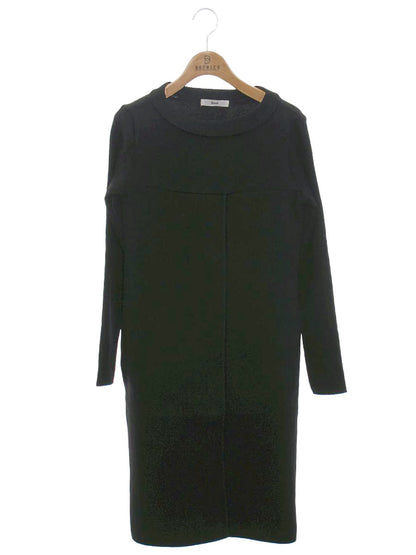 ルネ 6912780 ワンピース 36 ブラック ニット ロールカラー IT18RPPQXJFW