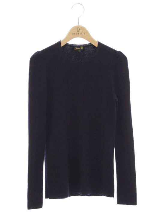 ドゥロワー 6513-106-0280 ニット 2 ネイビー カシミヤ ウール クルーネック ITHMHDD0IS1S