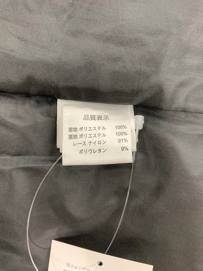 スーパービューティー ワンピース 38 ブラック フェイクレザー リボン レース IT6NETUNT2SY