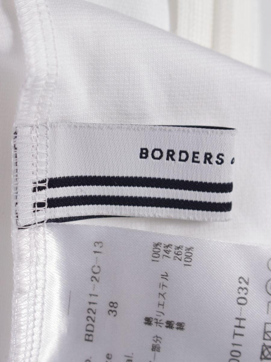 ボーダーズアットバルコニー BD2211-2C-13 Tシャツ カットソー 38 ホワイト パフスリーブ ITQQD0UV317P 【SALE】