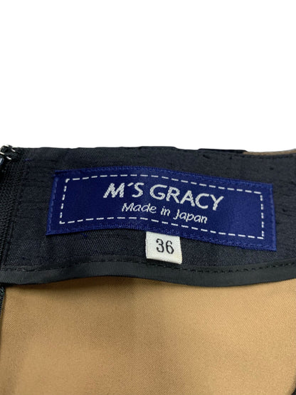 エムズグレイシー 011011 ワンピース 36 ブラック オーガンジーローズ ITFM4A8ET7B4 【SALE】