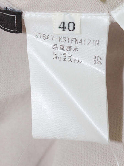 フォクシーブティック Marigold マリーゴールド 37647 ニットトップス 40 ピンクベージュ ノースリ IT56VPCJXEA0