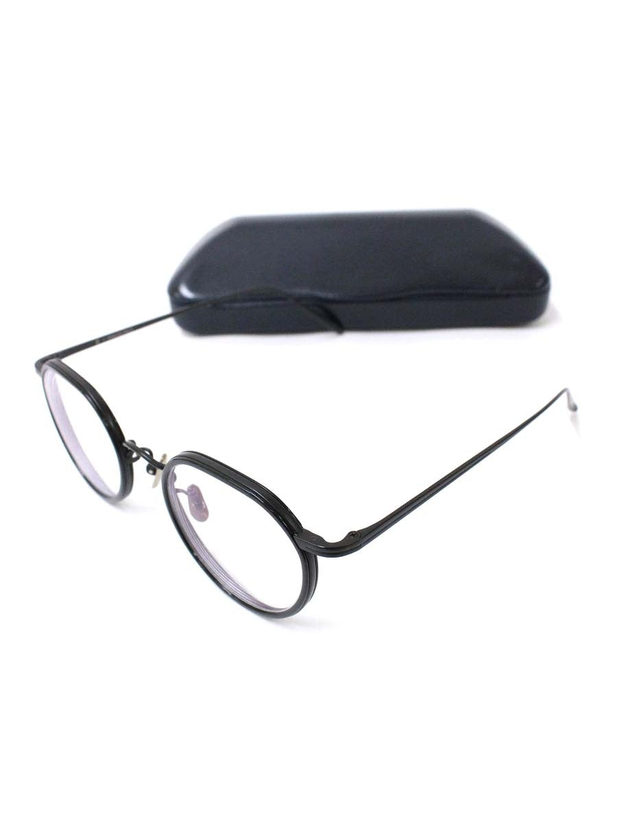 掌（タナゴコロ） POKER FACE別注モデル PTG-15 BK メガネ ブラック コンビフレーム フルリム ボストン ITZRGT45KVKH 【SALE】